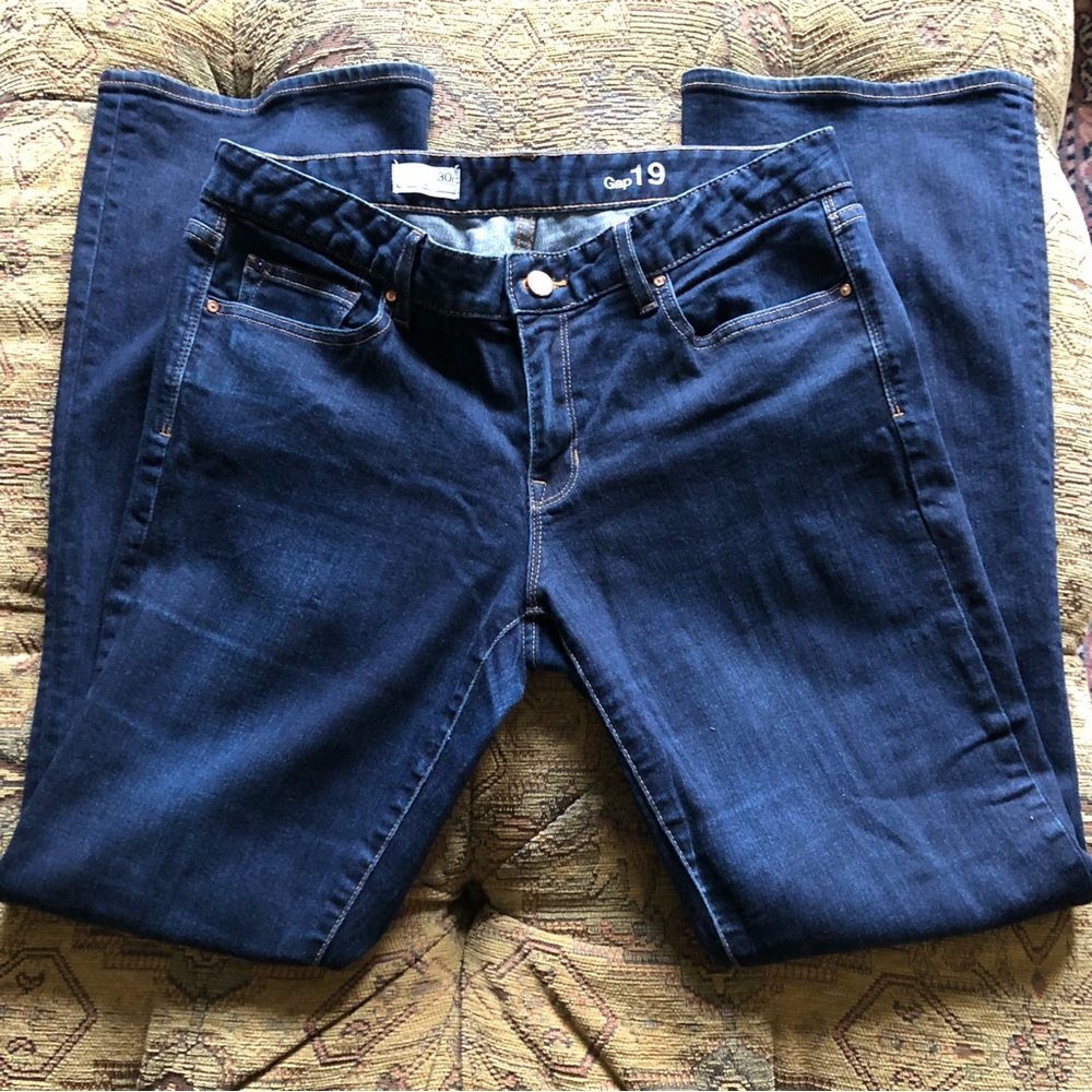 GAP Curvy Bootcut Jeans Size 10 30 Dark Wash Mid-Rise